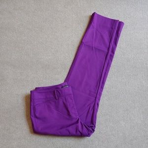 White House Black Market Perfect Form Slim Leg Dress Pants Womens Size 8 Purple